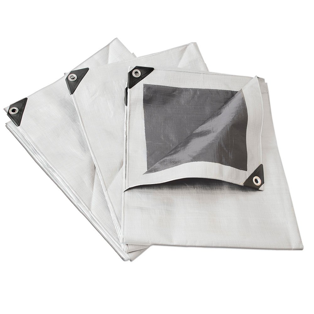 Lona de polietileno reforzada color blanco, 4 x 5 m Surtek