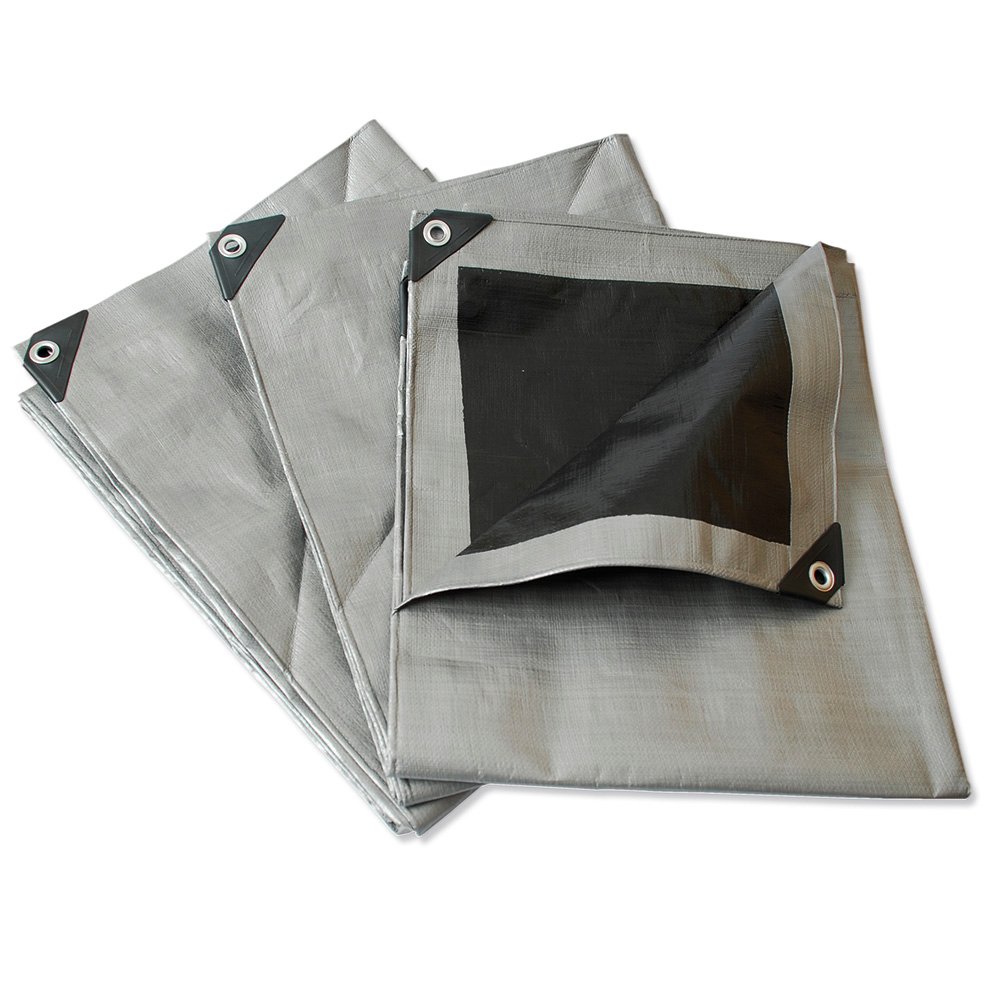 Lona de polietileno reforzada color gris, 5 x 6 m Surtek