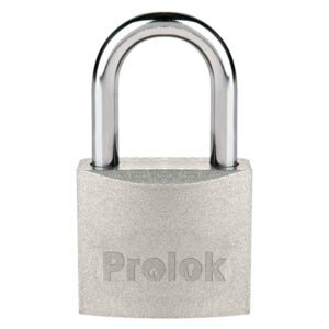 Candado de acero largo 38 mm, llave estándar, en caja Prolok
