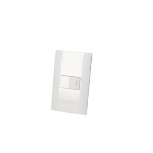 Placa 1 Interruptor 1/3 3 vias, línea Americana, color blanco Surtek