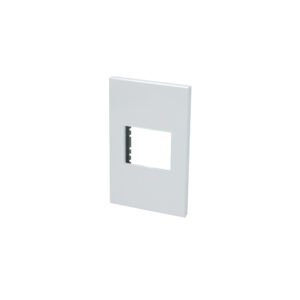 Placa 1 módulo 1/2, línea Premium, color blanco Surtek