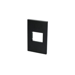 Placa 1 módulo 1/2, línea Premium, color negro Surtek