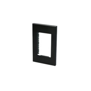Placa 1 módulo 1/1, línea Premium, color negro Surtek