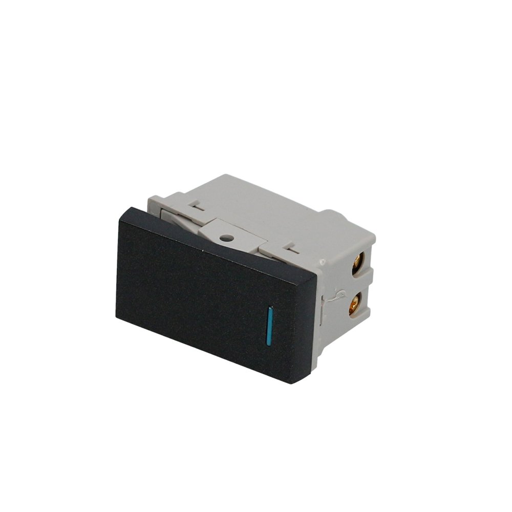 20 Pza Interruptor 1/3, línea Premium, color negro Surtek
