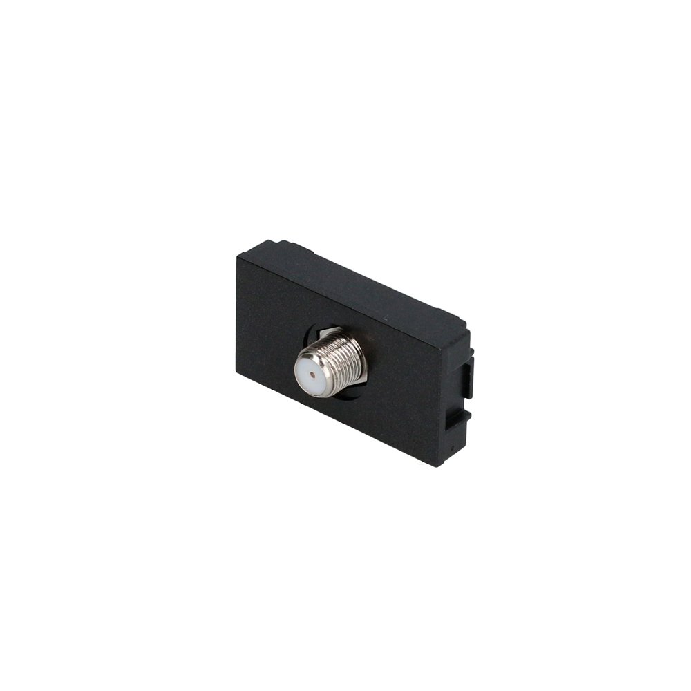 20 Pza Toma para TV 1/3, línea Premium, color negro Surtek