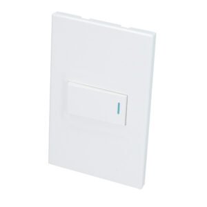 Placa 1 Interruptor 1/3, línea Premium, color blanco Surtek