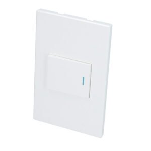 Placa 1 Interruptor 1/2, 3 vias, línea Premium, color blanco Surtek