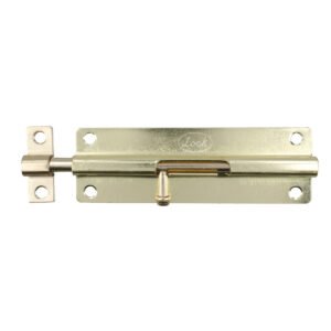 Pasador de sobreponer tipo barril acabado latón brillante, 6 cm Lock
