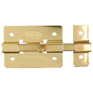 Pasador de sobreponer de barra latón brillante 5 cm Lock
