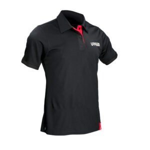 Playera tipo polo dry fit para caballero color negro talla L Urrea