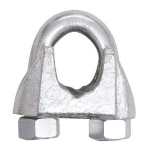 12 Pza Perro de hierro maleable para cable de acero 1/8" Surtek