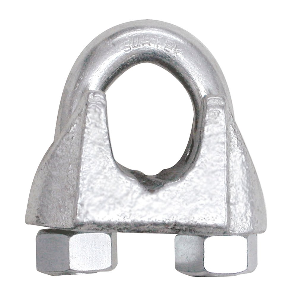 10 Pza Perro de hierro maleable para cable de acero 1" Surtek