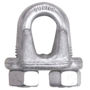 5 Pza Perro de acero forjado para cable de acero 1/4" Surtek