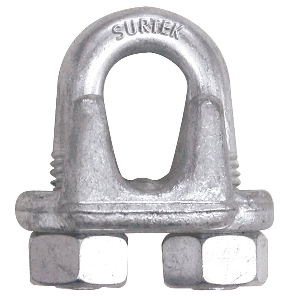 5 Pza Perro de acero forjado para cable de acero 1/4" Surtek