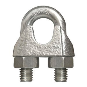 12 Pza Perro de hierro maleable para cable de acero tipo alemán 3/8" Surtek