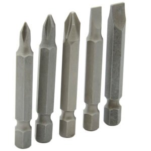 Juego combinado de puntas phillips y planas de 2" hexágono de 1/4", 5 piezas en blíster Surtek