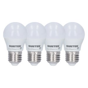 Paquete de 4 lámparas de LED tipo bulbo A19, 11 W luz de día Surtek