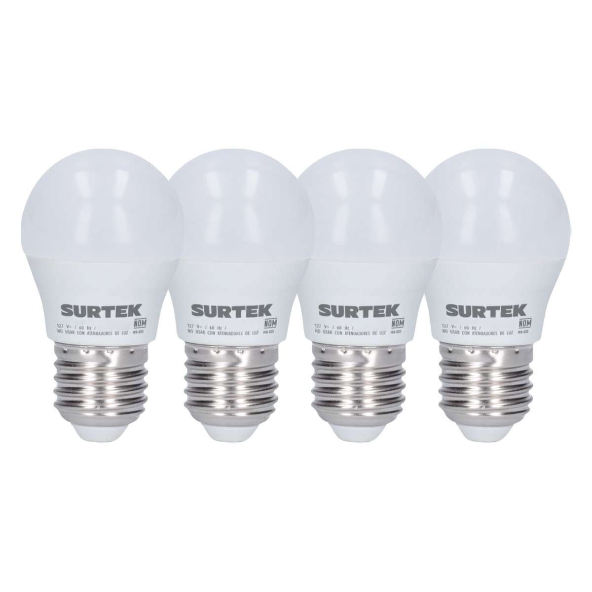 Paquete de 4 lámparas de LED tipo bulbo A19, 5 W luz de día Surtek