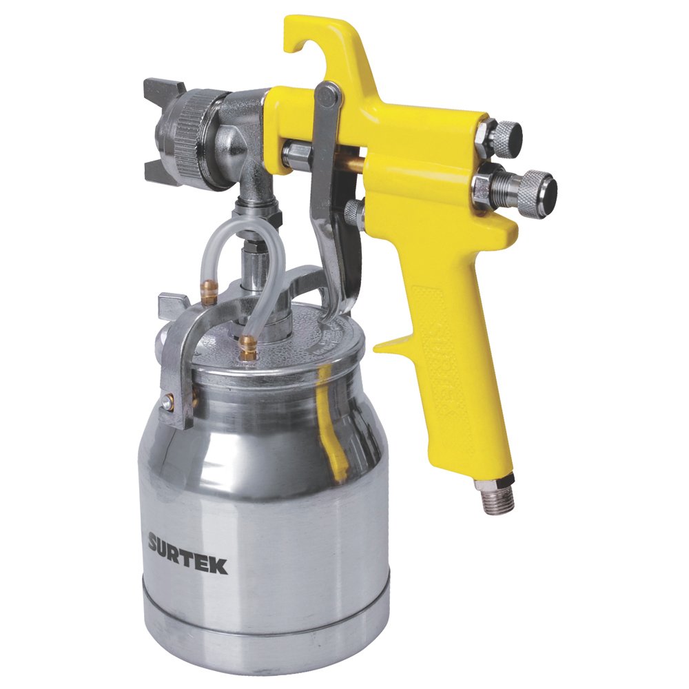 Pistola para pintar con vaso reforzado de alta presión, capacidad 1000 ml, 72 PSI Surtek