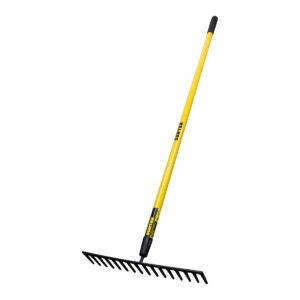 6 Pza Rastrillo recto para asfalto con mango fibra de vidrio 60", 16 dientes Surtek