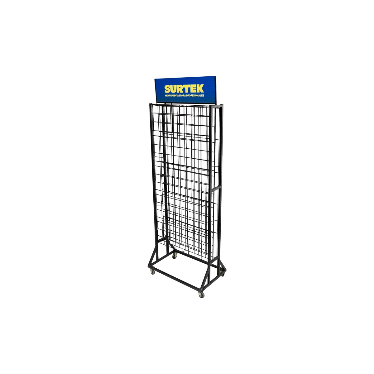 Rack de piso para 120 pinturas en aerosol 180 x 60 x 45 cm Surtek
