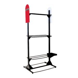 Exhibidor de piso vertical para 3 podadoras y accesorios 86.5 x 60 x 193 cm Surtek