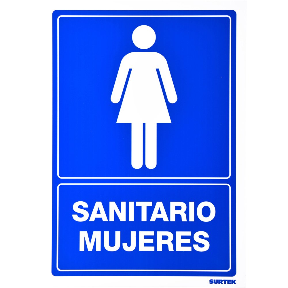 3 Pza Señal "Sanitario mujeres" Surtek