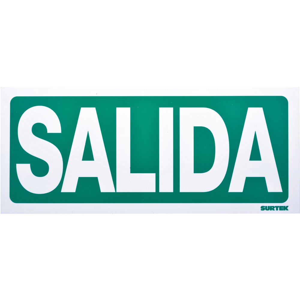 3 Pza Señal "Salida" Surtek