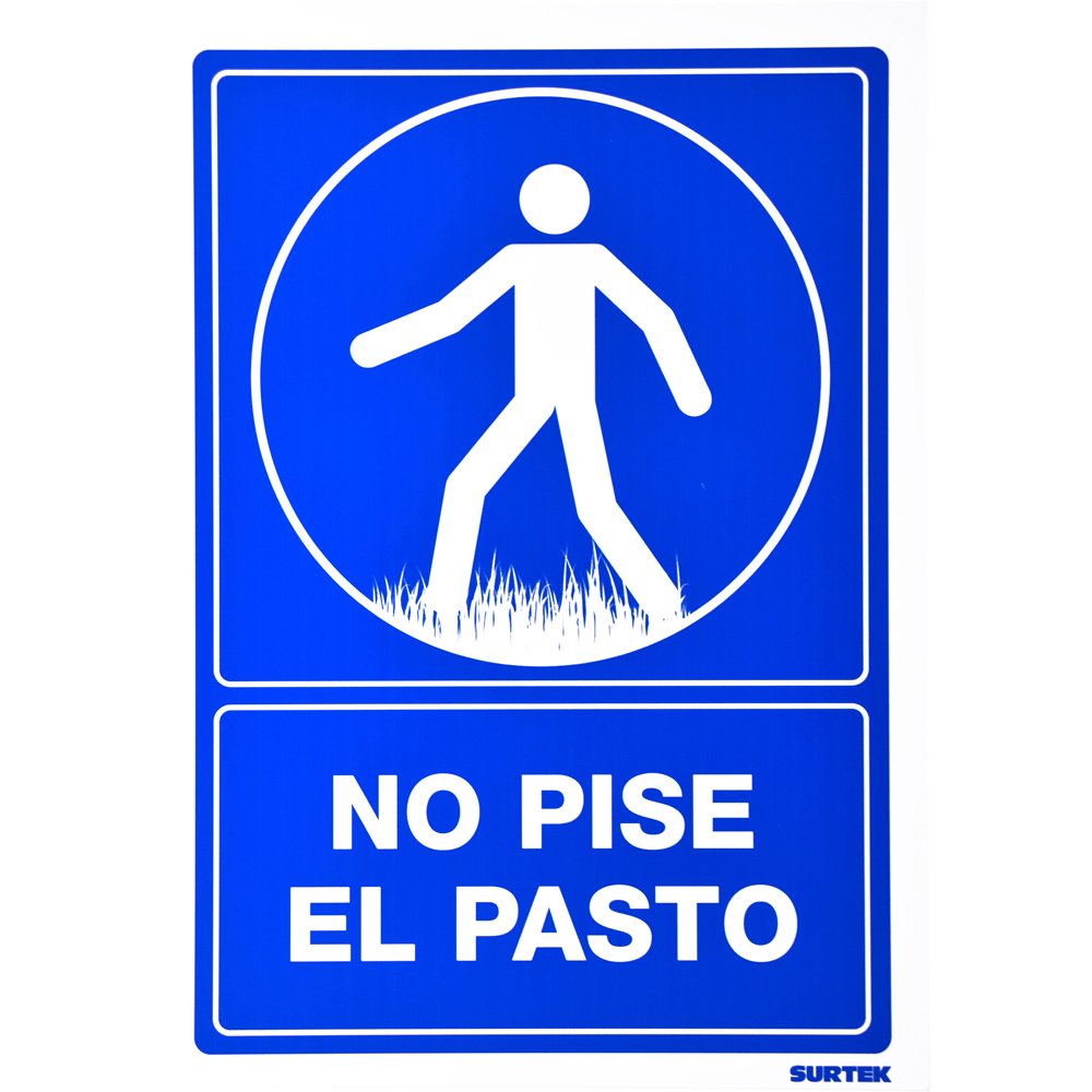 3 Pza Señal "No pise el pasto" Surtek