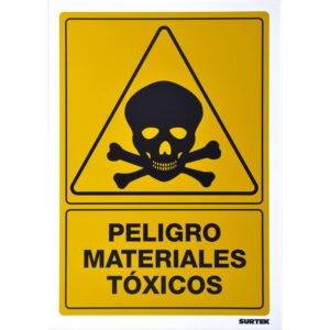 Señal "Peligro materiales tóxicos" Surtek