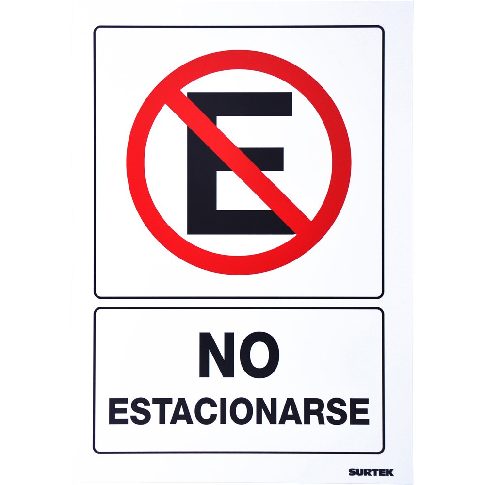 3 Pza Señal "No estacionarse" Surtek