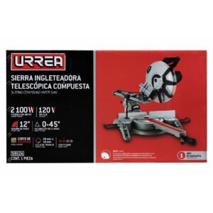 Sierra de inglete telescópica 12" 2100 W Urrea