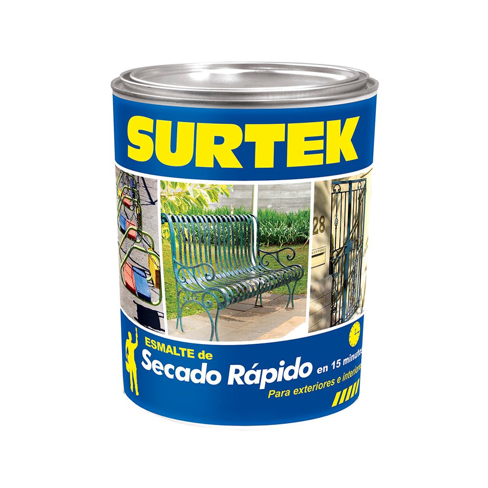 12 Pza Esmalte de secado rápido 250 ml color negro Surtek