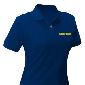Playera tipo polo para dama color azul talla CH Surtek
