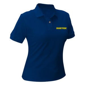 Playera tipo polo para dama color azul talla M Surtek