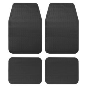 Juego de tapetes para auto, 4 piezas, color negro Surtek