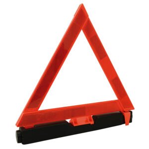 Triángulo reflejante de emergencia con base con arena, 17" Surtek