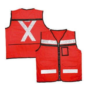 Chaleco de seguridad tipo supervisor abierto con reflejante rojo M Urrea
