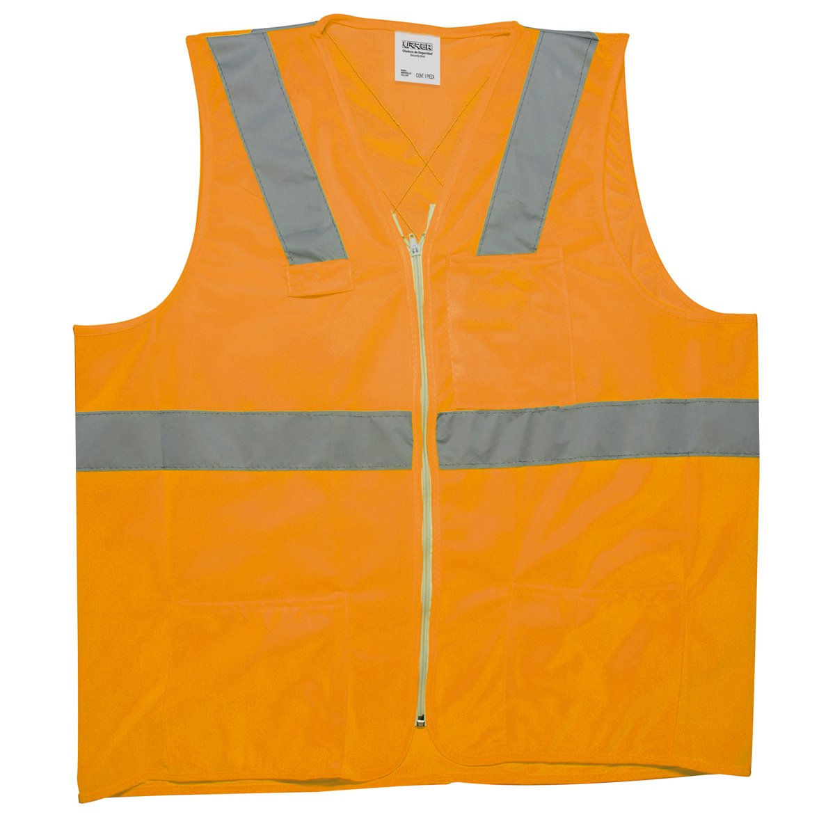 Chaleco de seguridad cerrado de alta visibilidad naranja EG Urrea