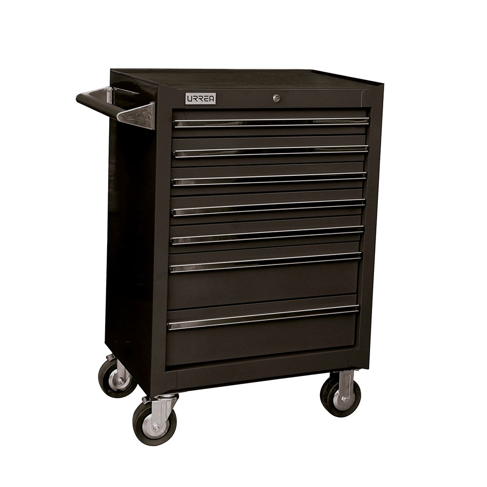Gabinete móvil 7 gavetas color negro serie X 27" Urrea
