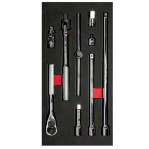 Juego de accesorios cuadro de 3/8" 9 piezas, CH105-C Urrea