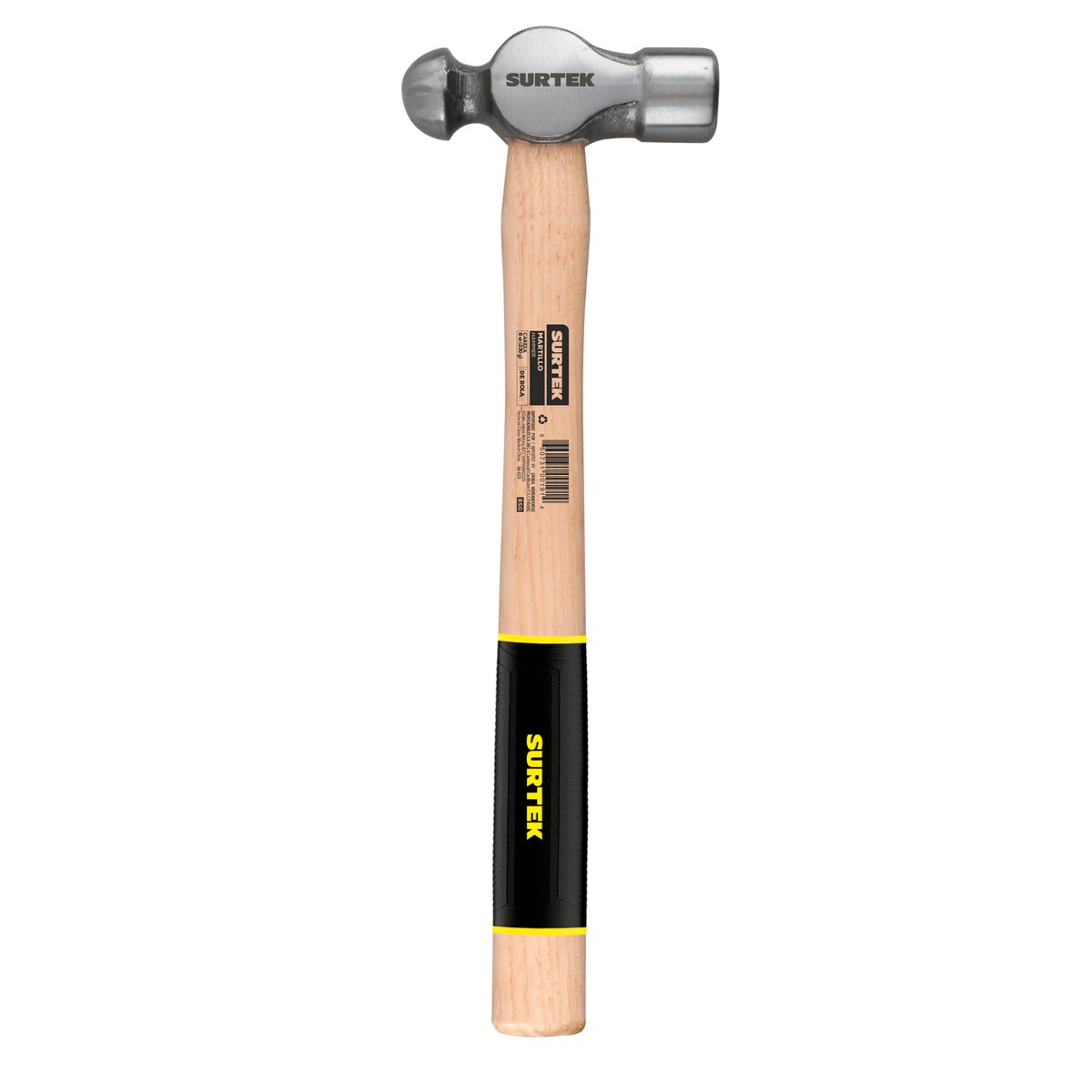 Martillo pulido de bola con mango de madera con grip de 13", 8 oz Surtek - Image 2