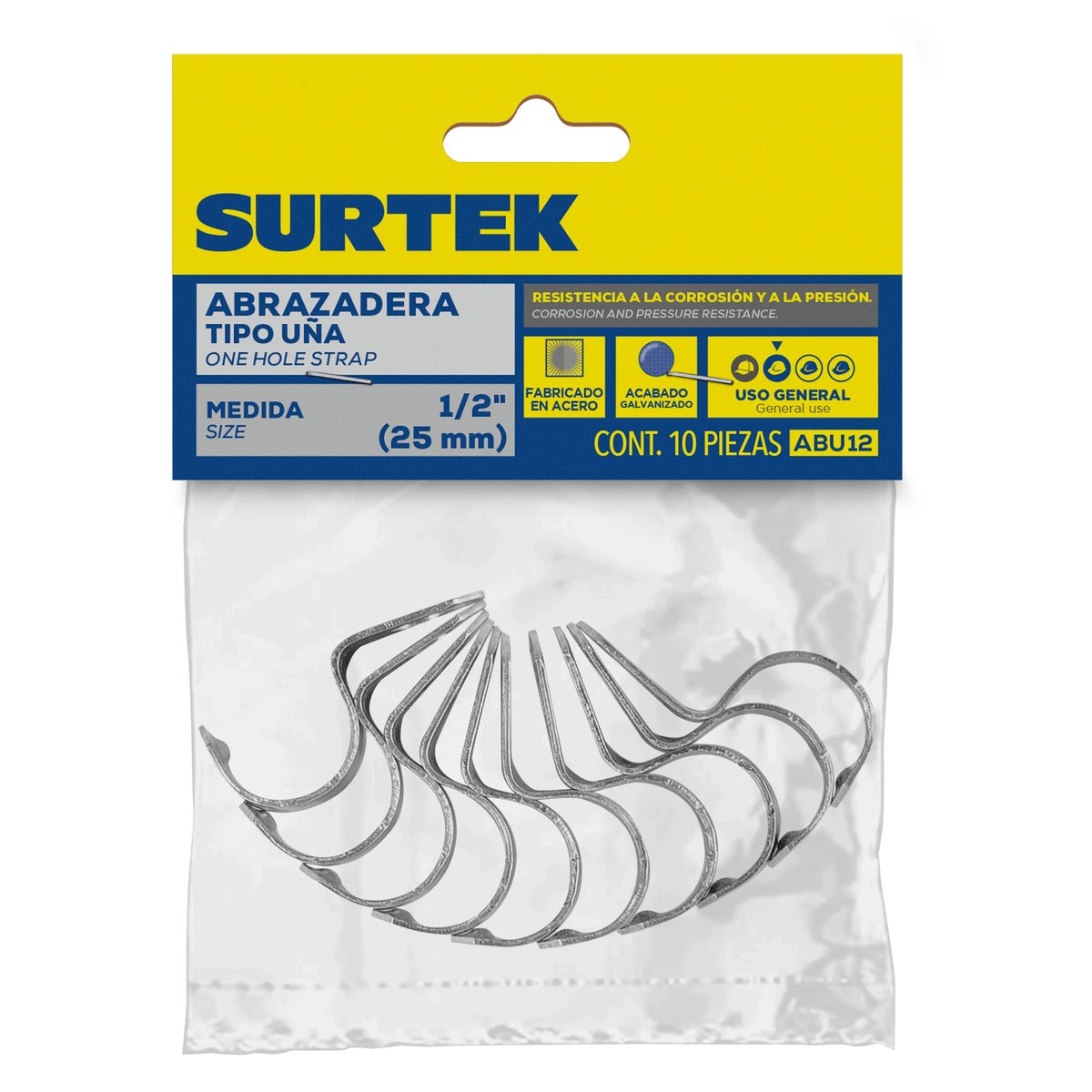 Abrazadera para tubo tipo uña 2", 5 piezas Surtek - Image 2