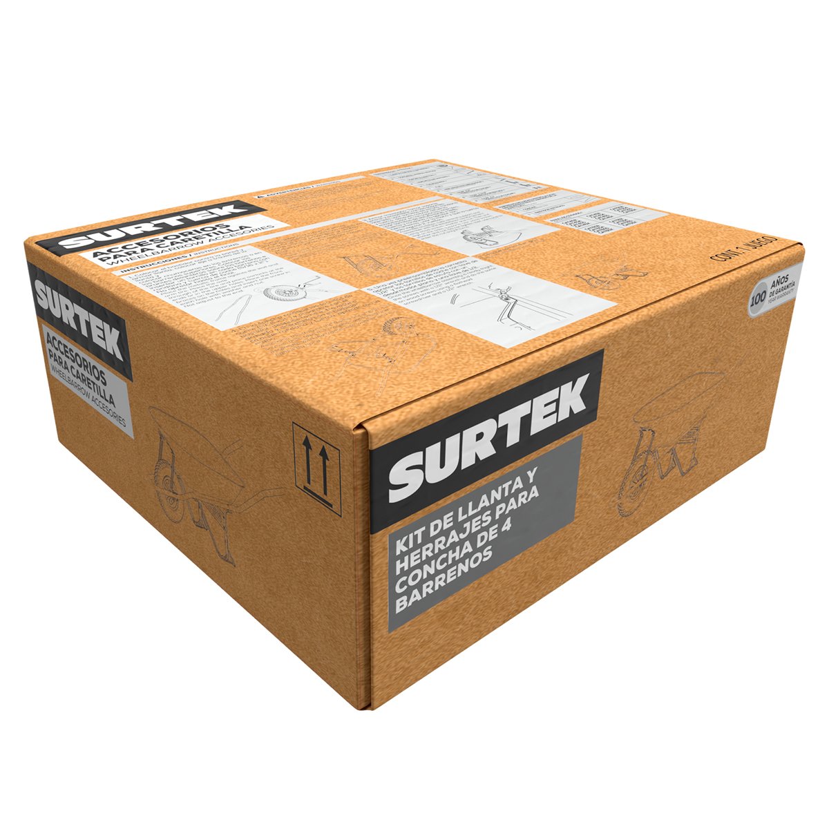 Juego de accesorios para carretilla con llanta neumática de 2 capas Surtek - Image 2
