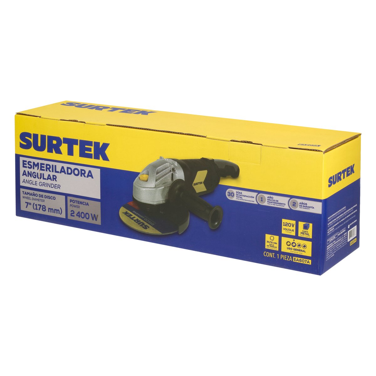 Esmeriladora angular 7" 2400 W 120 V, 7600 RPM Surtek - Image 2