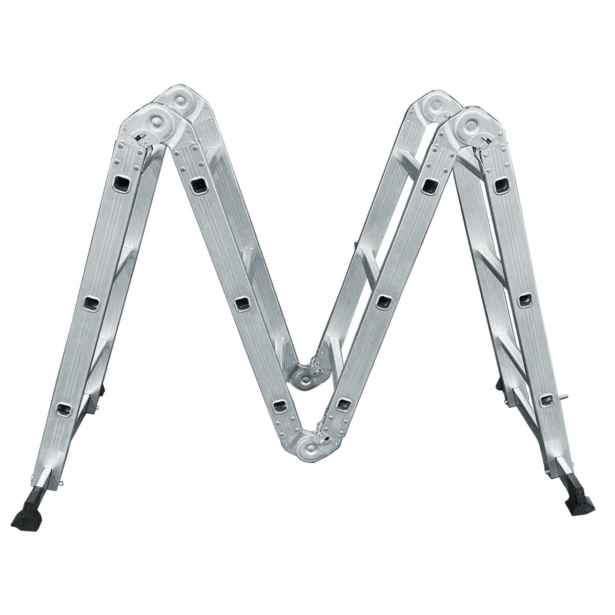 Escalera multiposiciones tipo III de aluminio con 12 peldaños Surtek - Image 2