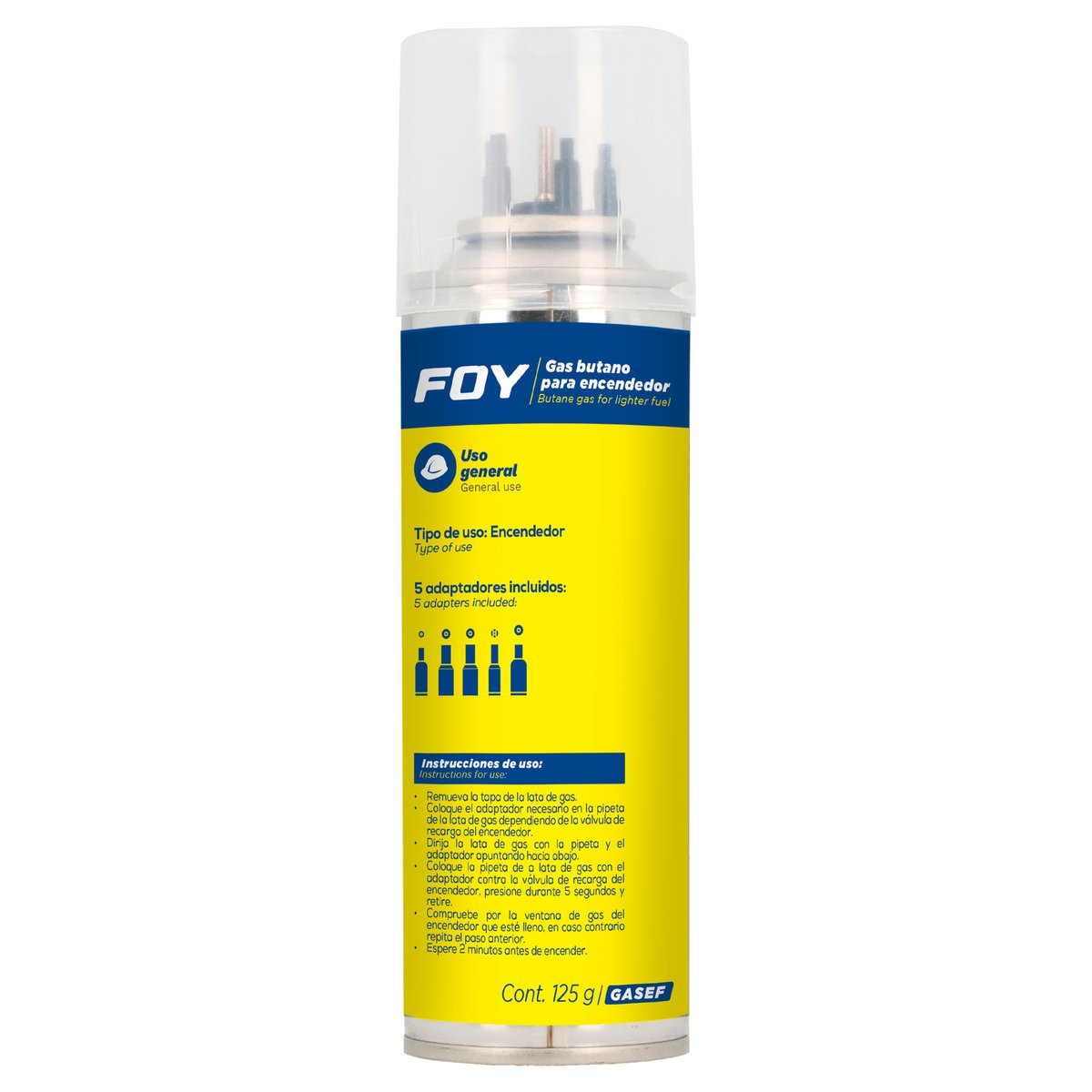 12 Pza Lata de gas butano para encendedor 125 g Foy - Image 2