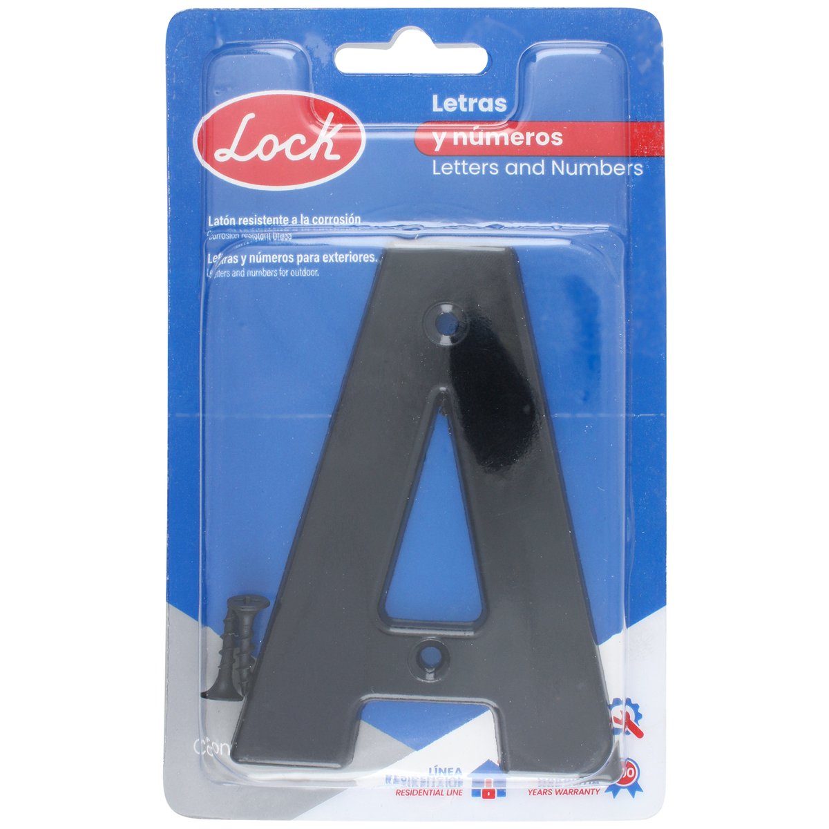5 Pza Letra A bold 4" negro Lock - Image 2