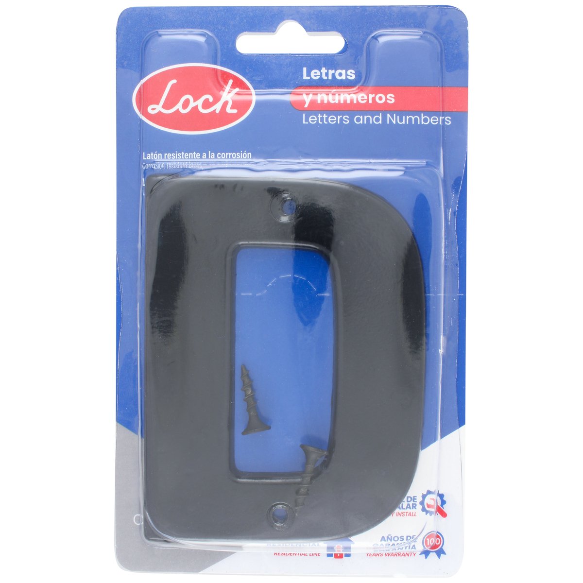 5 Pza Letra D bold 4" negro Lock - Image 2