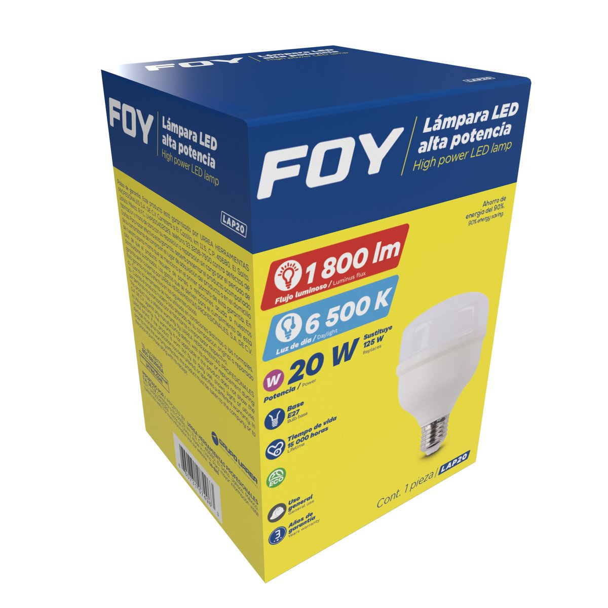 Lámpara de LED alta potencia, 20 W Foy - Image 2